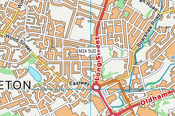 M24 5UD map - OS VectorMap District (Ordnance Survey)