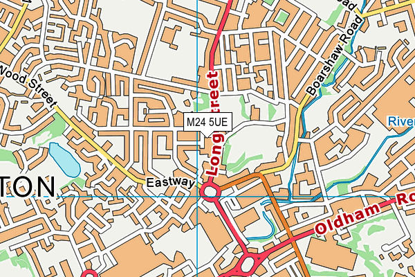 M24 5UE map - OS VectorMap District (Ordnance Survey)