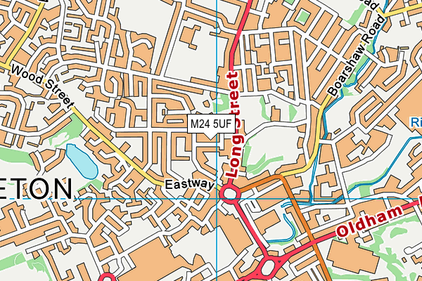 M24 5UF map - OS VectorMap District (Ordnance Survey)