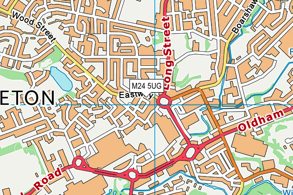 M24 5UG map - OS VectorMap District (Ordnance Survey)