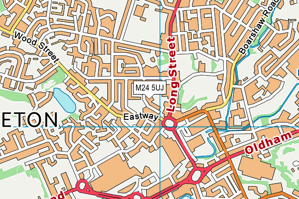 M24 5UJ map - OS VectorMap District (Ordnance Survey)