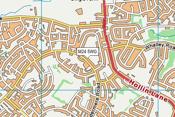 M24 5WG map - OS VectorMap District (Ordnance Survey)