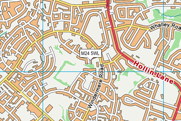 M24 5WL map - OS VectorMap District (Ordnance Survey)