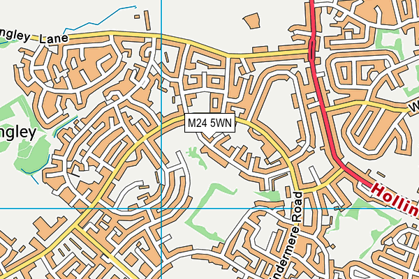 M24 5WN map - OS VectorMap District (Ordnance Survey)
