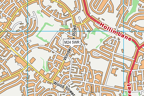 M24 5WR map - OS VectorMap District (Ordnance Survey)