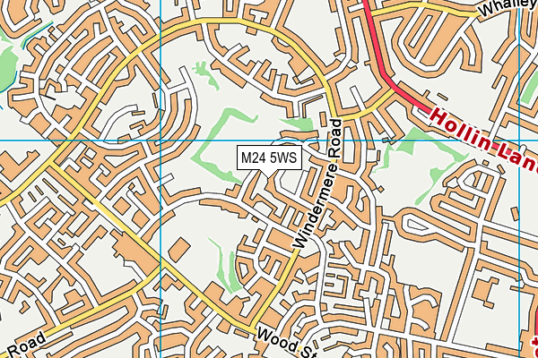 M24 5WS map - OS VectorMap District (Ordnance Survey)