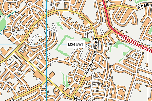 M24 5WT map - OS VectorMap District (Ordnance Survey)