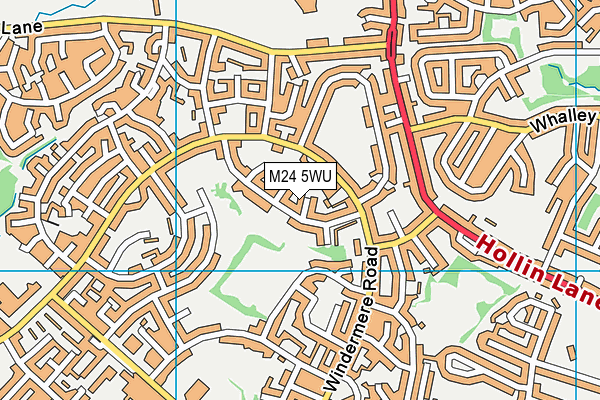 M24 5WU map - OS VectorMap District (Ordnance Survey)