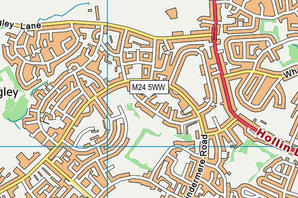 M24 5WW map - OS VectorMap District (Ordnance Survey)