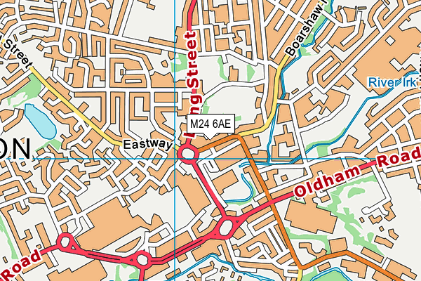 M24 6AE map - OS VectorMap District (Ordnance Survey)