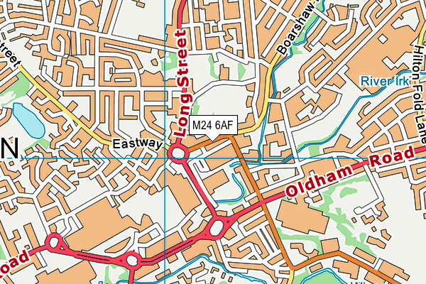 M24 6AF map - OS VectorMap District (Ordnance Survey)