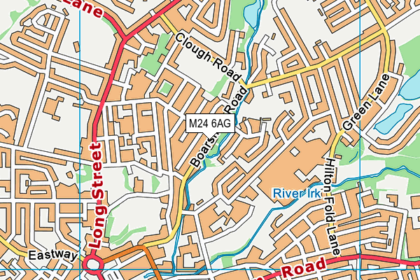 M24 6AG map - OS VectorMap District (Ordnance Survey)