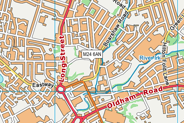 M24 6AN map - OS VectorMap District (Ordnance Survey)