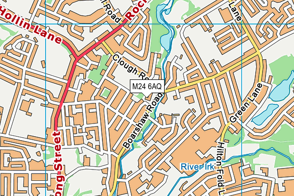 M24 6AQ map - OS VectorMap District (Ordnance Survey)