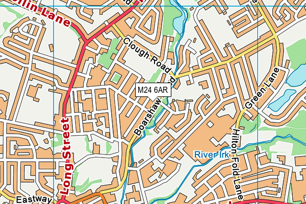 M24 6AR map - OS VectorMap District (Ordnance Survey)