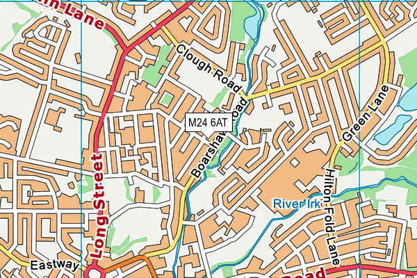 M24 6AT map - OS VectorMap District (Ordnance Survey)