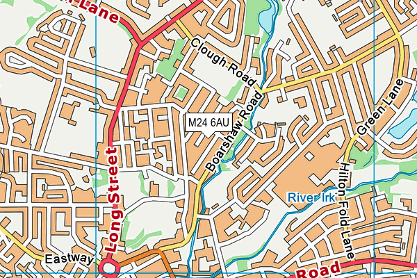 M24 6AU map - OS VectorMap District (Ordnance Survey)