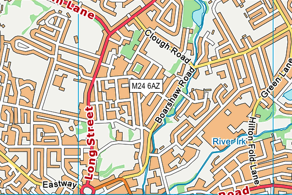 M24 6AZ map - OS VectorMap District (Ordnance Survey)