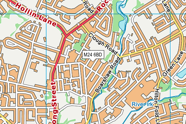 M24 6BD map - OS VectorMap District (Ordnance Survey)