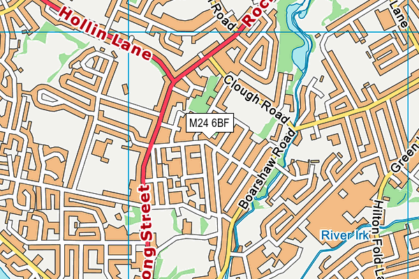 M24 6BF map - OS VectorMap District (Ordnance Survey)