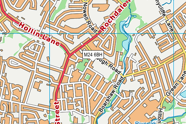 M24 6BH map - OS VectorMap District (Ordnance Survey)