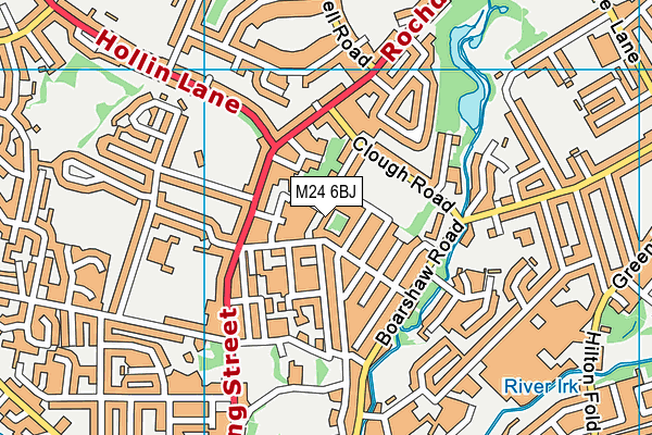 M24 6BJ map - OS VectorMap District (Ordnance Survey)