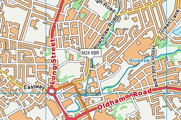 M24 6BR map - OS VectorMap District (Ordnance Survey)