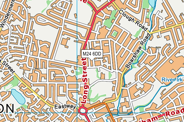 M24 6DD map - OS VectorMap District (Ordnance Survey)