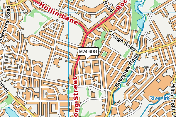 M24 6DG map - OS VectorMap District (Ordnance Survey)