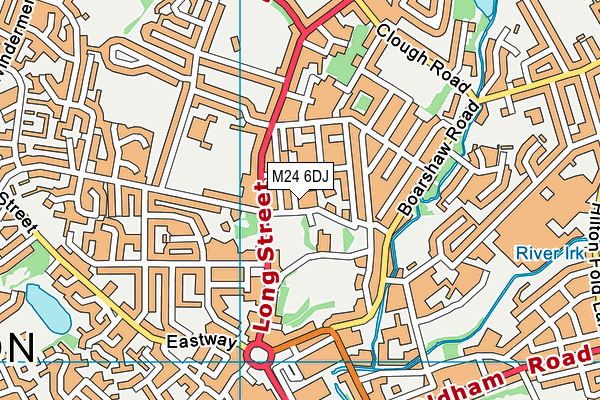 M24 6DJ map - OS VectorMap District (Ordnance Survey)