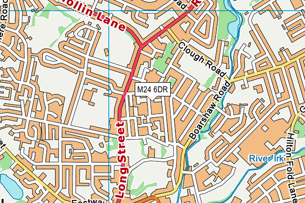 M24 6DR map - OS VectorMap District (Ordnance Survey)