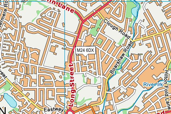 M24 6DX map - OS VectorMap District (Ordnance Survey)