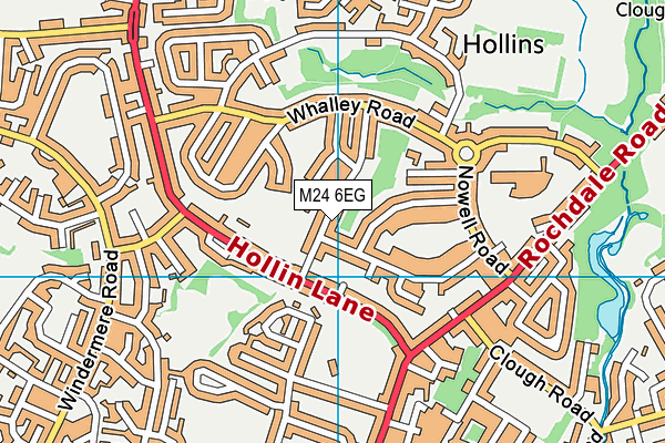 M24 6EG map - OS VectorMap District (Ordnance Survey)