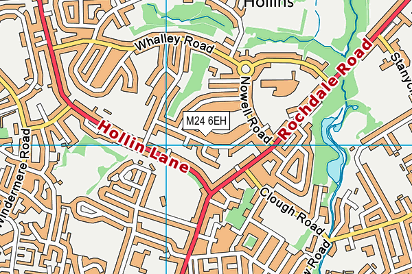 M24 6EH map - OS VectorMap District (Ordnance Survey)