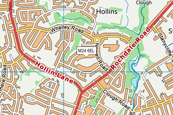 M24 6EL map - OS VectorMap District (Ordnance Survey)