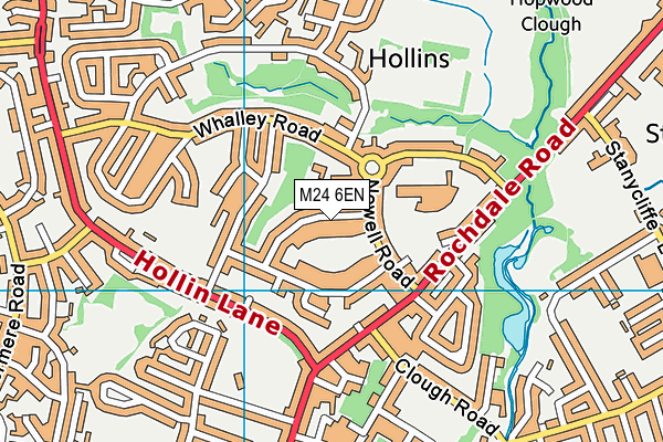 M24 6EN map - OS VectorMap District (Ordnance Survey)