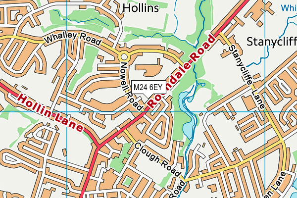 M24 6EY map - OS VectorMap District (Ordnance Survey)