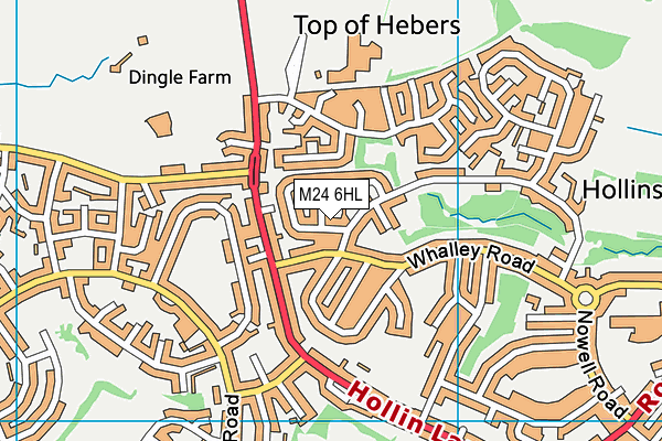 M24 6HL map - OS VectorMap District (Ordnance Survey)