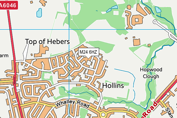 M24 6HZ map - OS VectorMap District (Ordnance Survey)