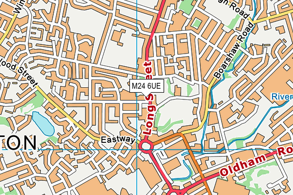 M24 6UE map - OS VectorMap District (Ordnance Survey)