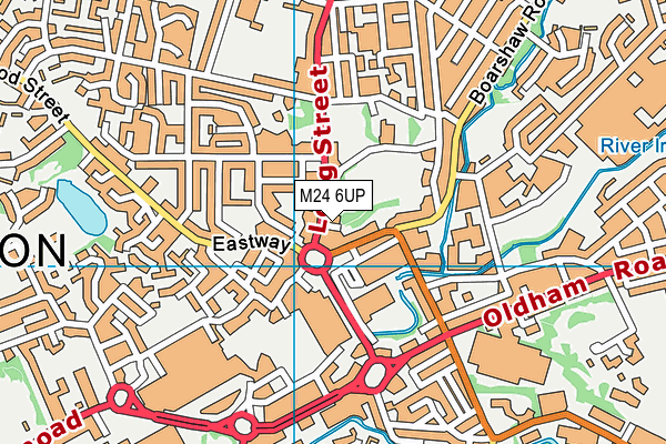 M24 6UP map - OS VectorMap District (Ordnance Survey)