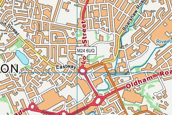 M24 6UQ map - OS VectorMap District (Ordnance Survey)