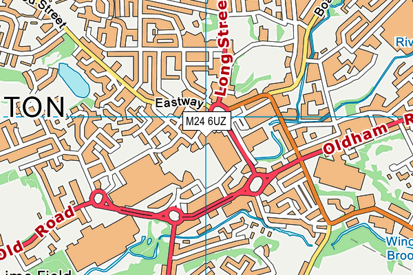 M24 6UZ map - OS VectorMap District (Ordnance Survey)