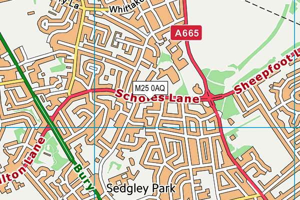 M25 0AQ map - OS VectorMap District (Ordnance Survey)