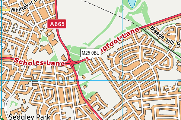 M25 0BL map - OS VectorMap District (Ordnance Survey)