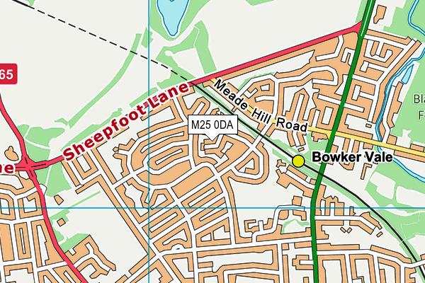 M25 0DA map - OS VectorMap District (Ordnance Survey)