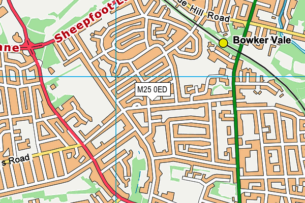 M25 0ED map - OS VectorMap District (Ordnance Survey)