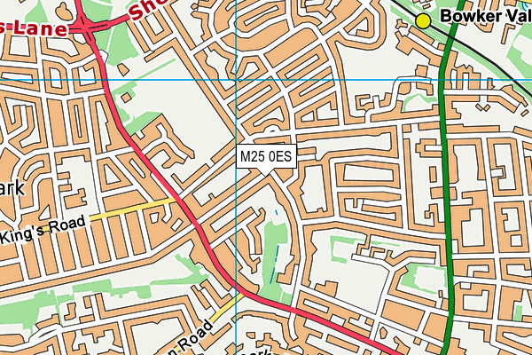 M25 0ES map - OS VectorMap District (Ordnance Survey)
