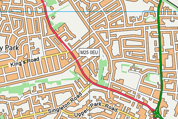 M25 0EU map - OS VectorMap District (Ordnance Survey)