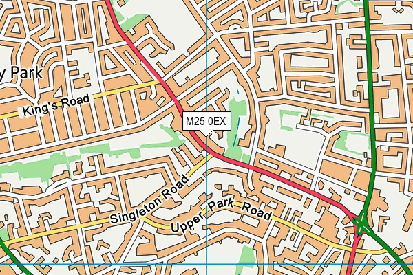 M25 0EX map - OS VectorMap District (Ordnance Survey)
